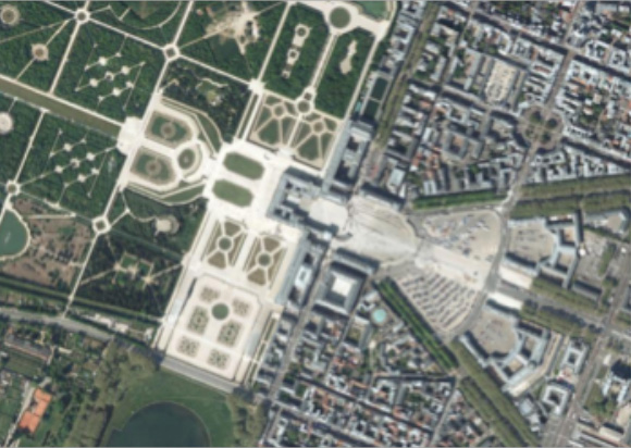 jardin de Versailles vue par Google